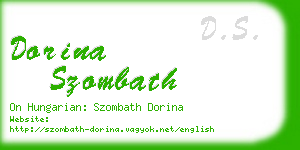 dorina szombath business card